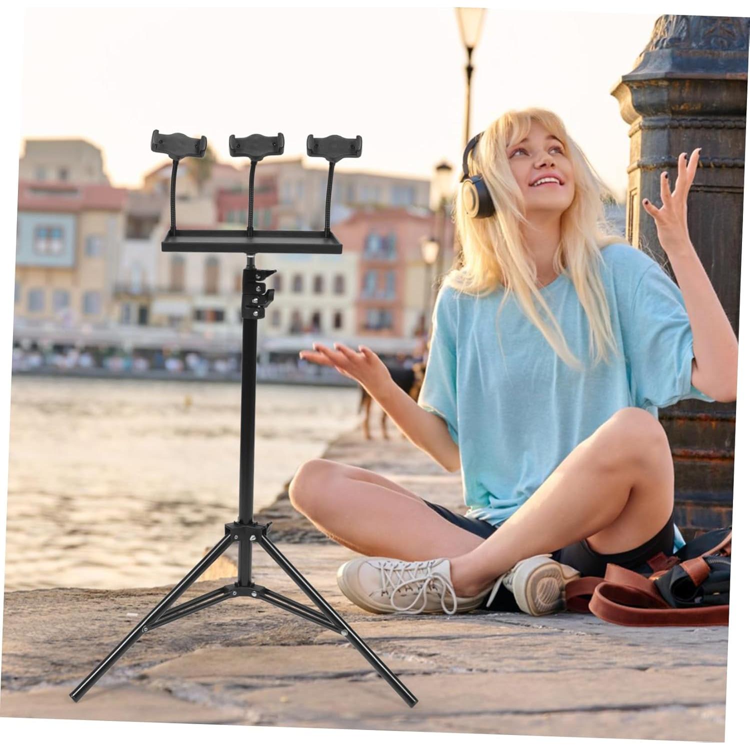 Soporte de Trípode Ajustable Yardwe para Proyector y Laptop