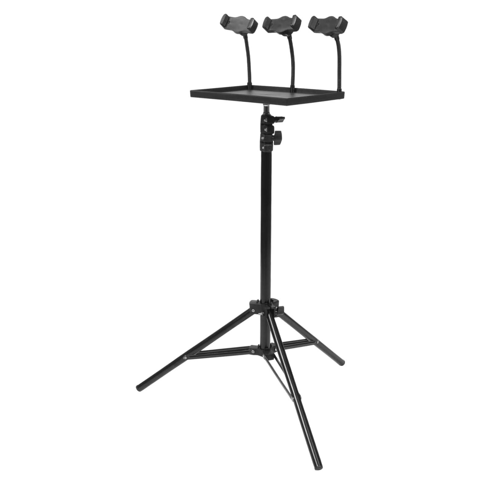 Soporte de trípode ajustable para proyector y laptop - Negro