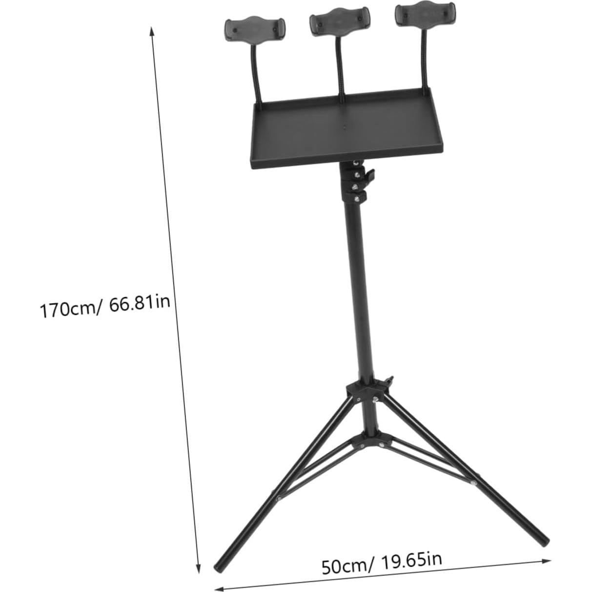 Soporte de trípode ajustable para proyector y laptop - Negro