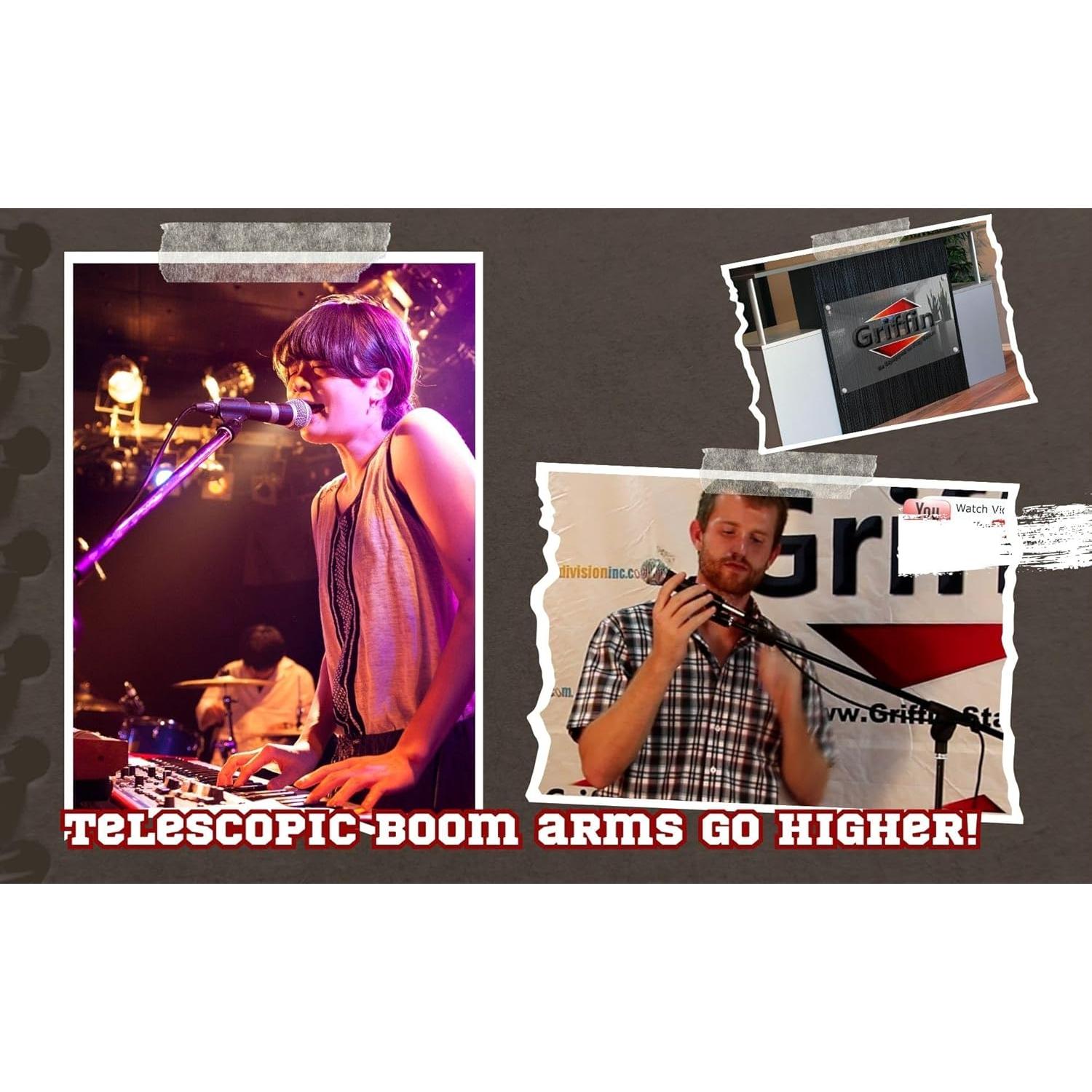 Paquete de 6 Soportes de Micrófono Boom GRIFFIN con Micrófonos Cardioides