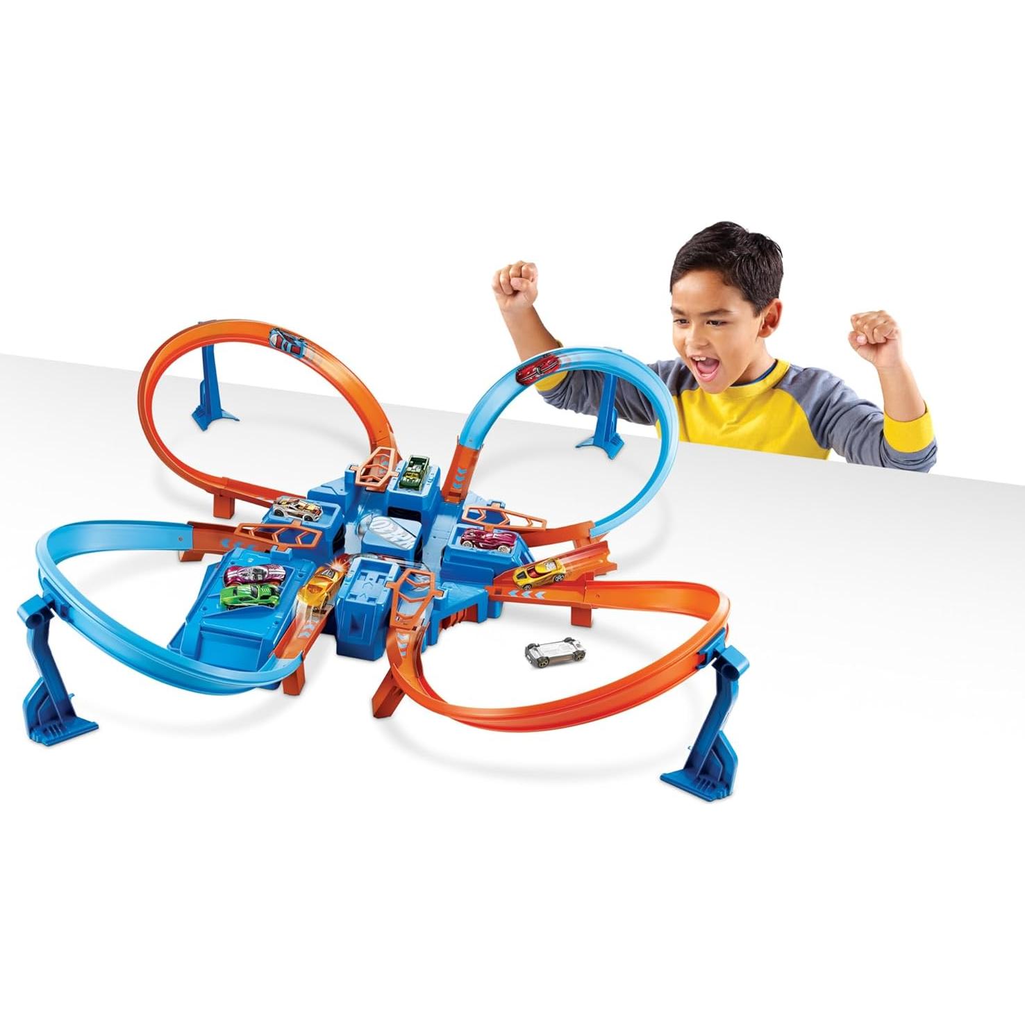 Juego de Pista de Autos Hot Wheels Choque Cruzado 4,88 m