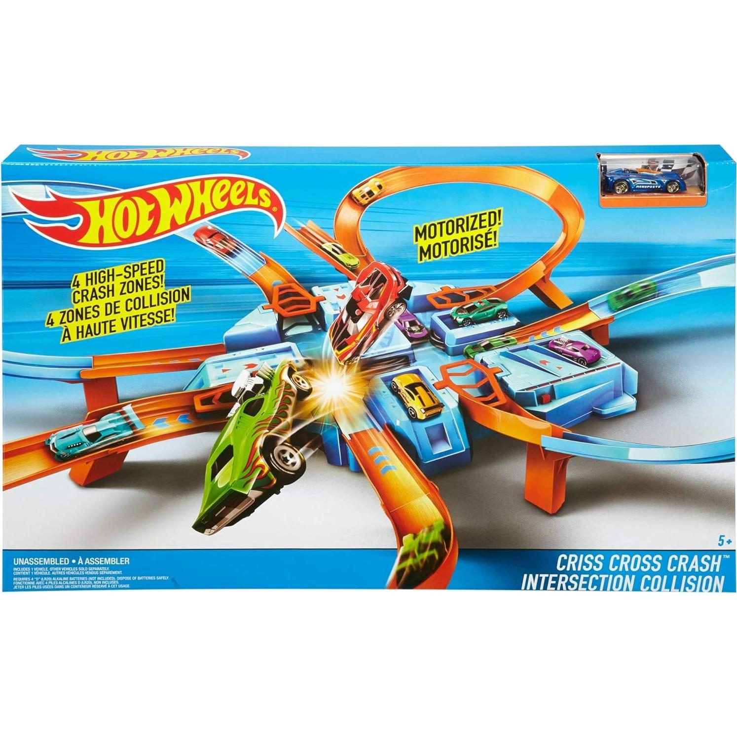 Juego de Pista de Autos Hot Wheels Choque Cruzado 4,88 m