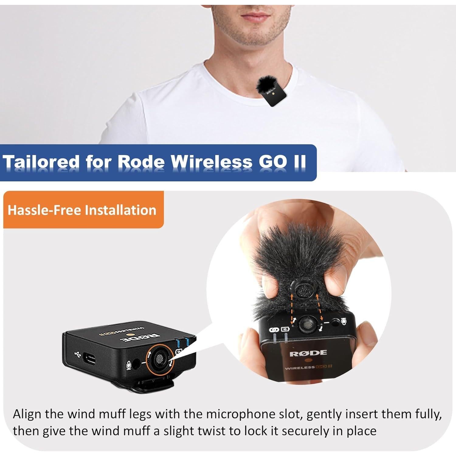 4PCS Filtro Parabrisas Rode Wireless Go II - Reducción Ruido Viento