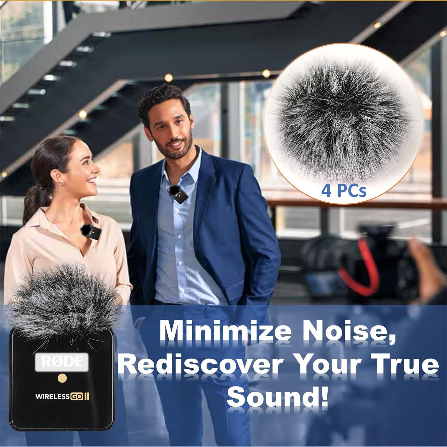 4PCS Filtro Parabrisas Rode Wireless Go II - Reducción Ruido Viento