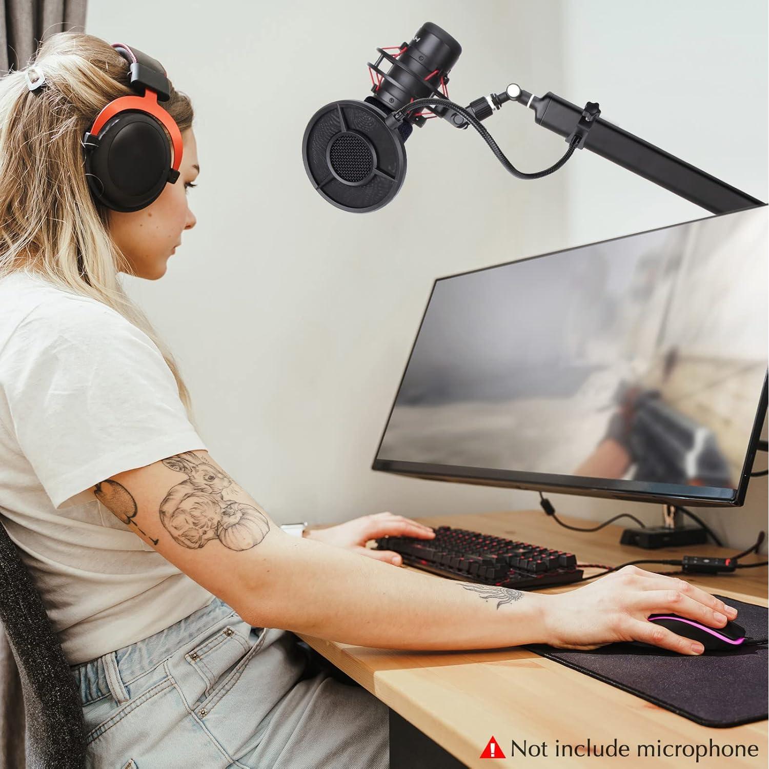 Filtro Pop Sunmon 6 Capas para Micrófono HyperX QuadCast