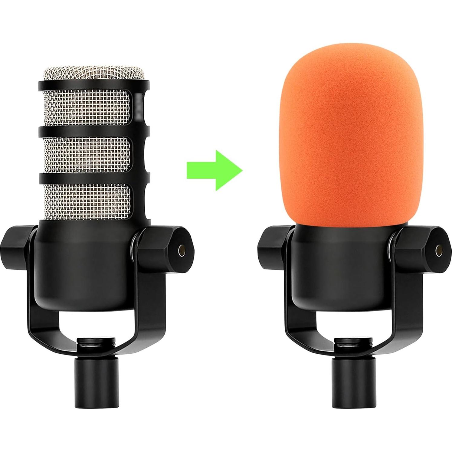 Filtro Pop LEFXMOPHY para Micrófonos Rode - Cubierta de Espuma Naranja