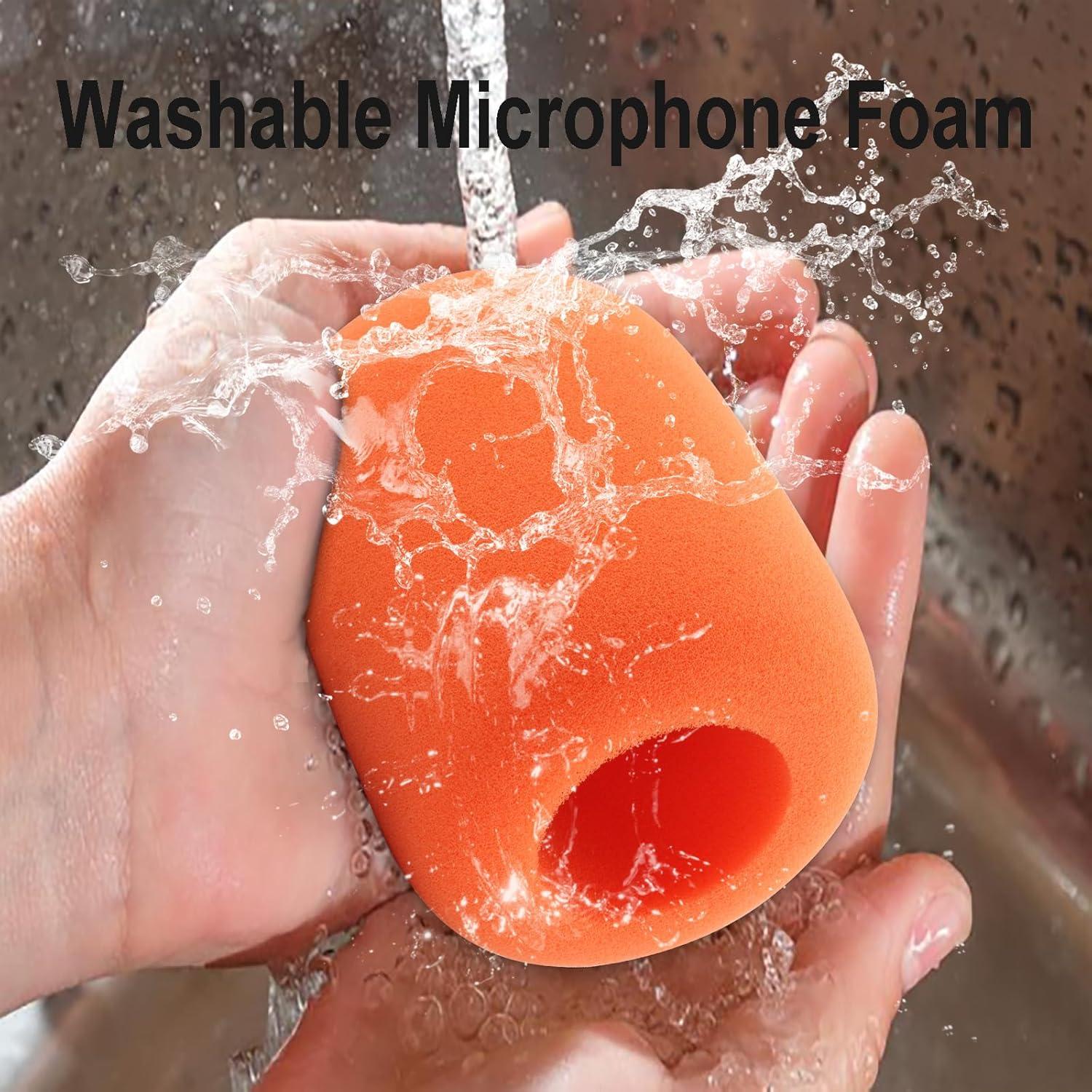 Filtro Pop LEFXMOPHY para Micrófonos Rode - Cubierta de Espuma Naranja