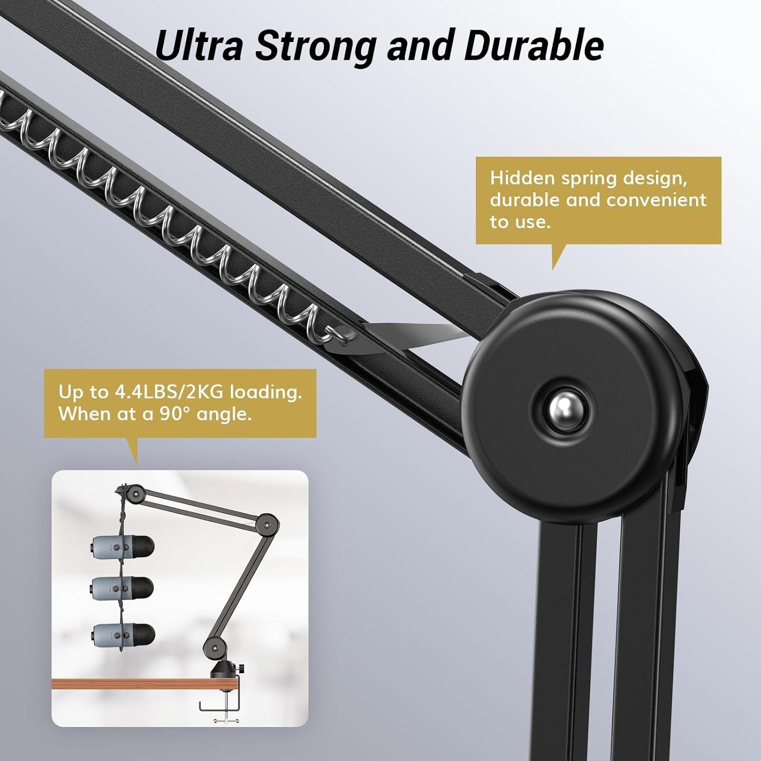 Brazo de Micrófono TONOR T40 con Filtro Pop y Adaptadores