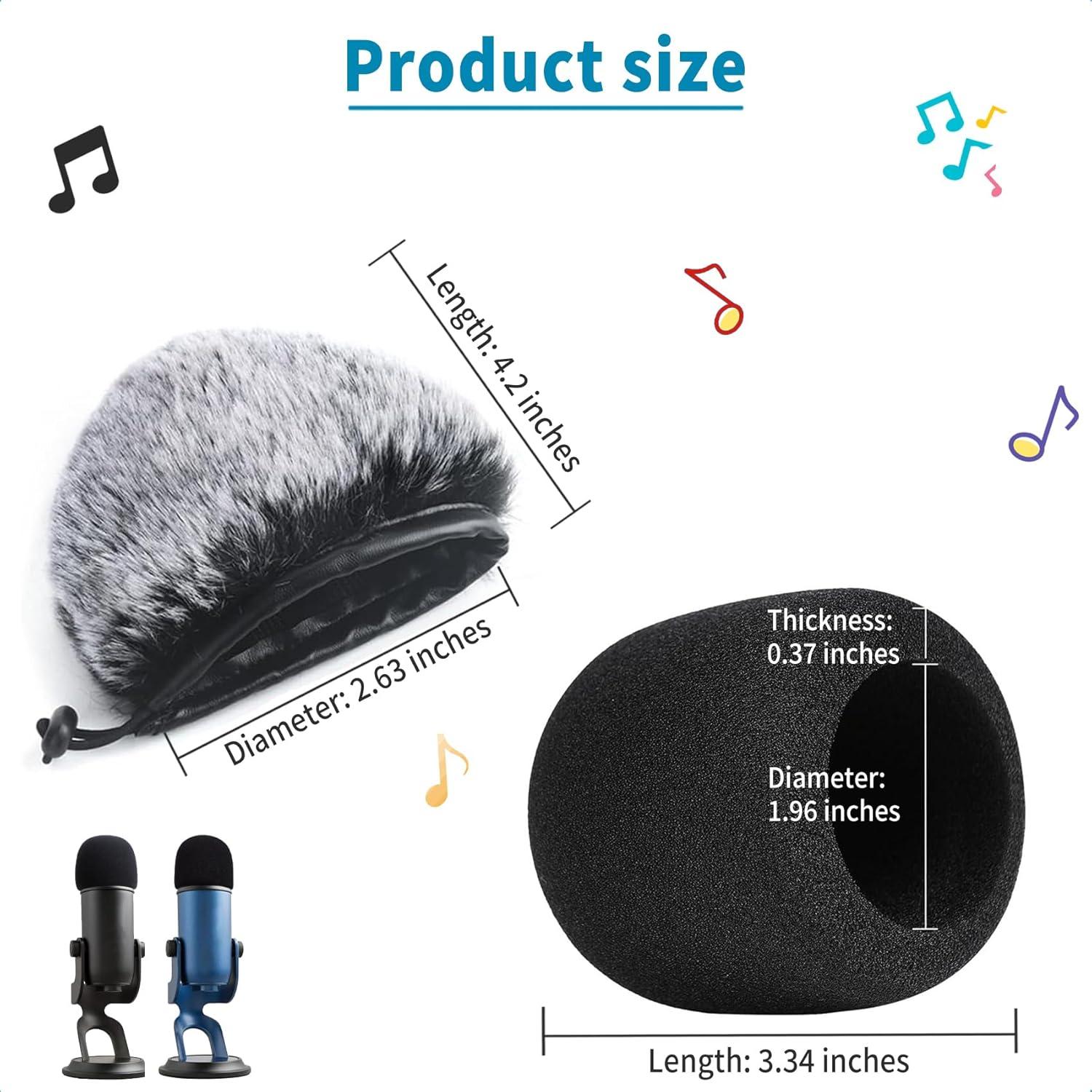 Filtro Pop 2 PCS Hufopik para Micrófono Blue Yeti USB