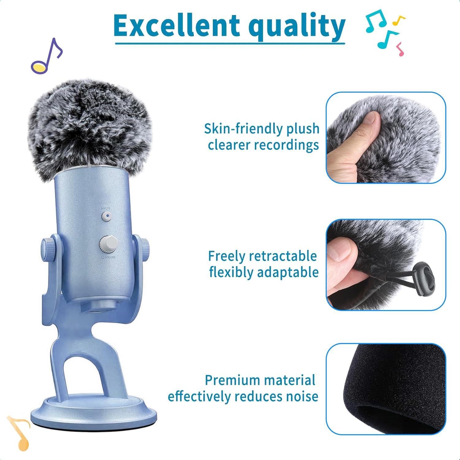 Filtro Pop 2 PCS Hufopik para Micrófono Blue Yeti USB