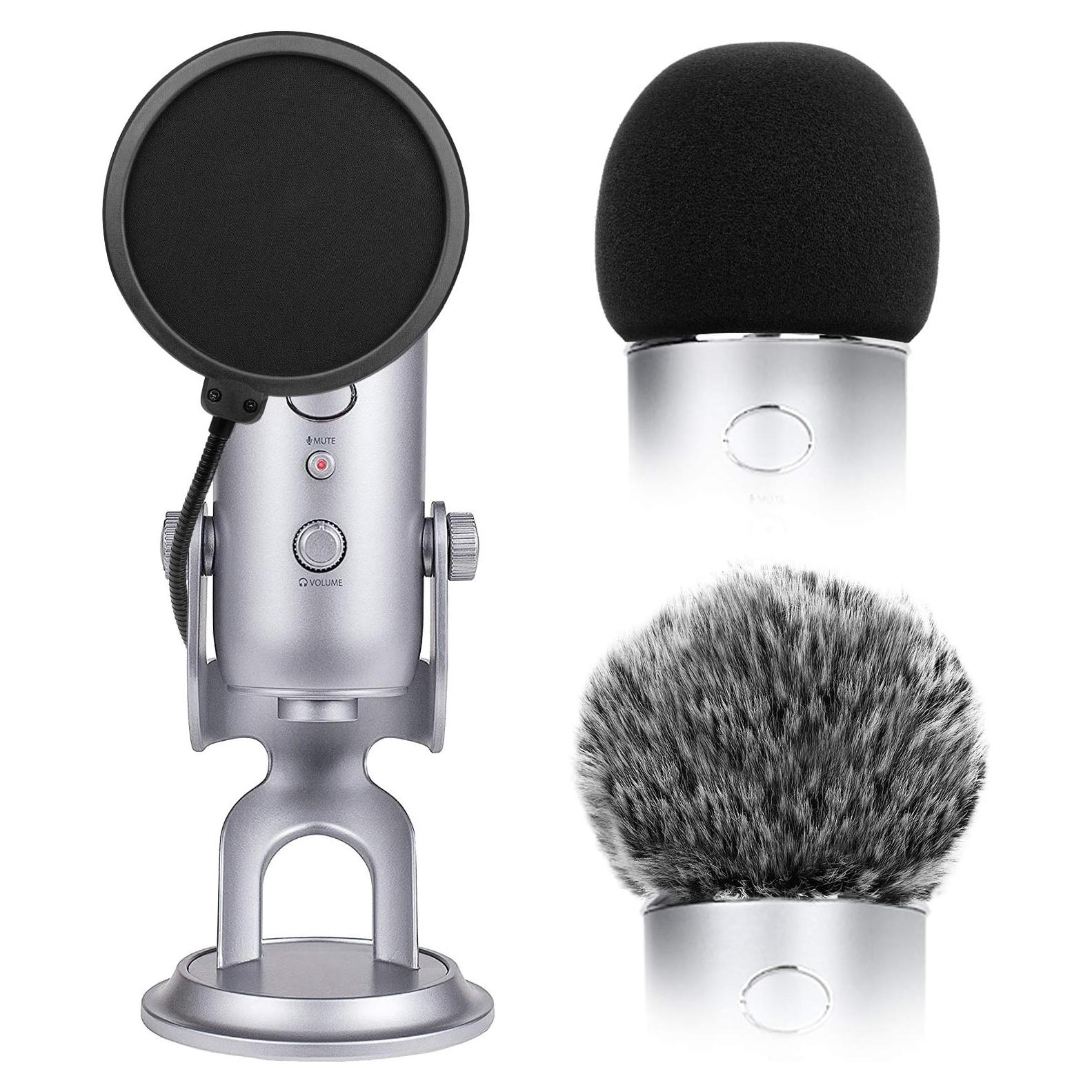 Cubierta de Micrófono ChromLives 3 en 1 para Blue Yeti