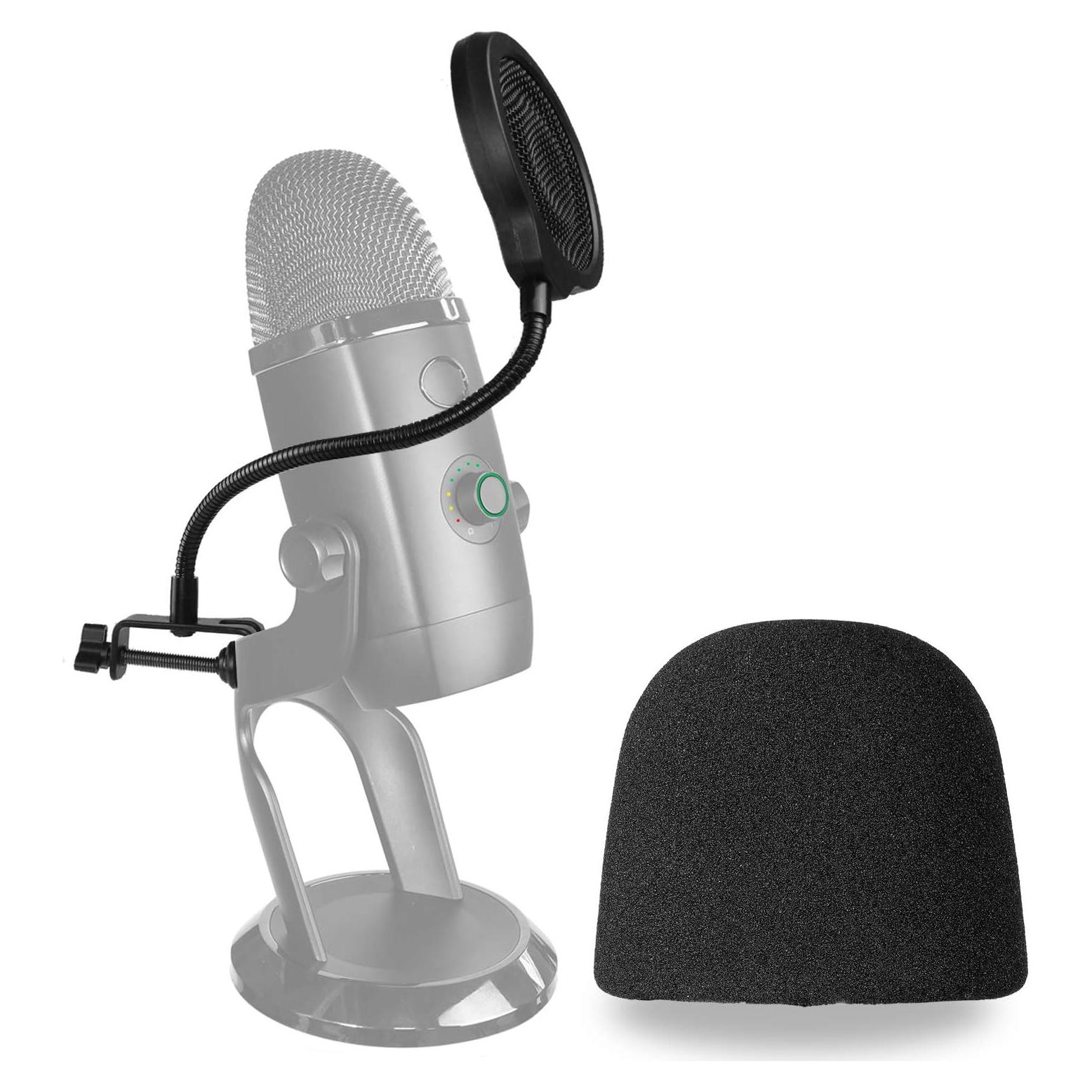 Filtro Pop para Micrófono Blue Yeti X con Pantalla Espuma 100mm