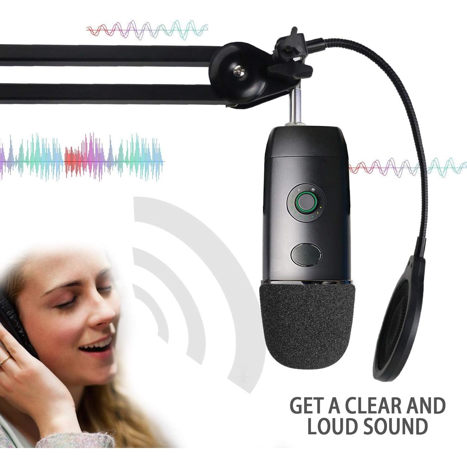 Filtro Pop para Micrófono Blue Yeti X con Pantalla Espuma 100mm