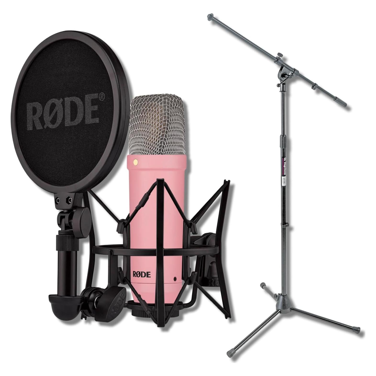 Micrófono de Condensador Rode NT1 Rosa con Soporte y Filtro