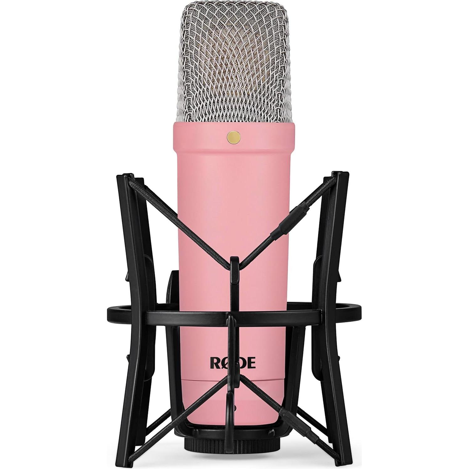 Micrófono de Condensador Rode NT1 Rosa con Soporte y Filtro