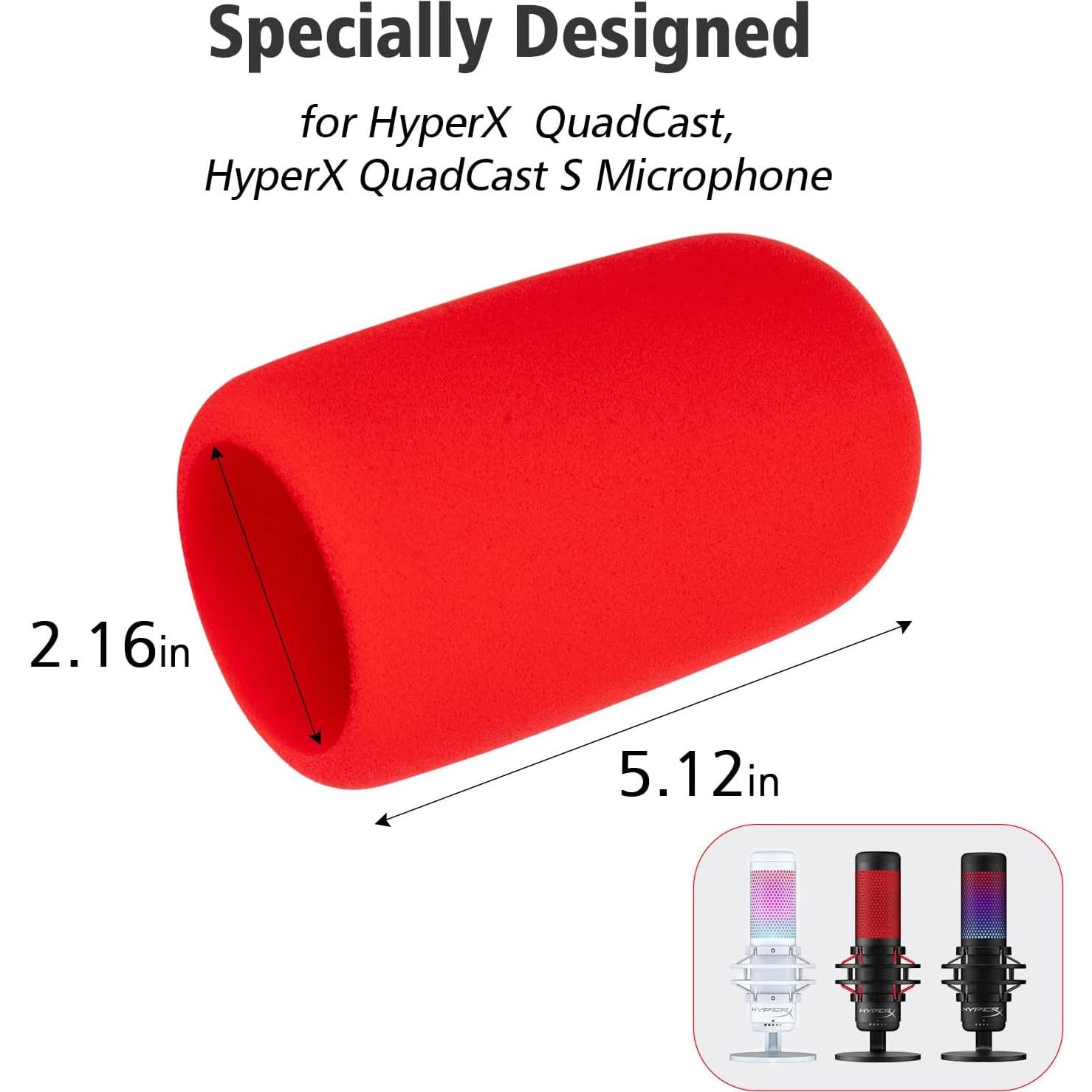 Filtro Pop Rojo SUNMON para Micrófono HyperX QuadCast