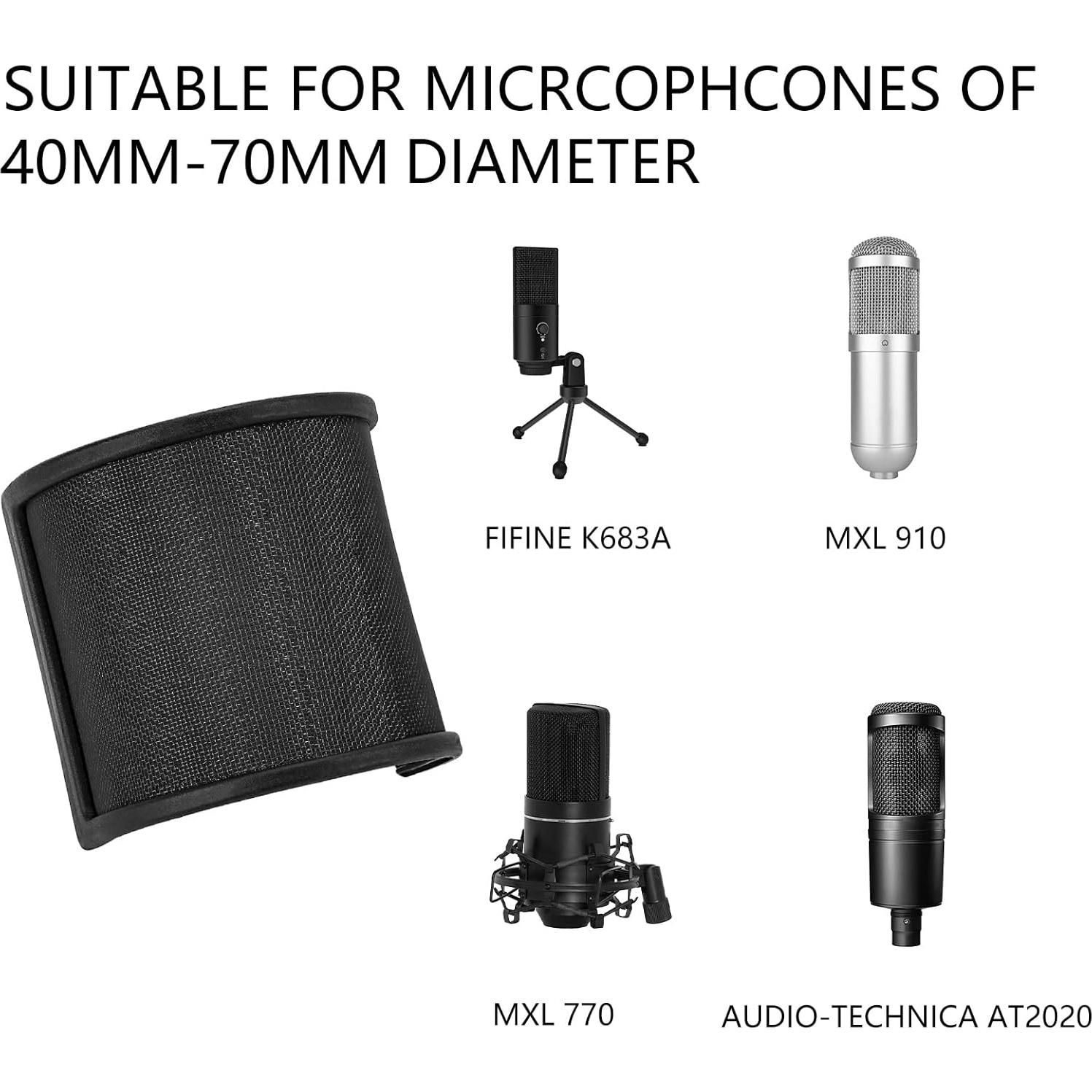 Filtro Pop Geekria para Micrófono Metalico Tamaño S