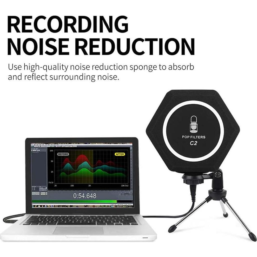 Bola de Aislamiento de Micrófono Profesional - Reducción de Ruido y Filtro Antipop