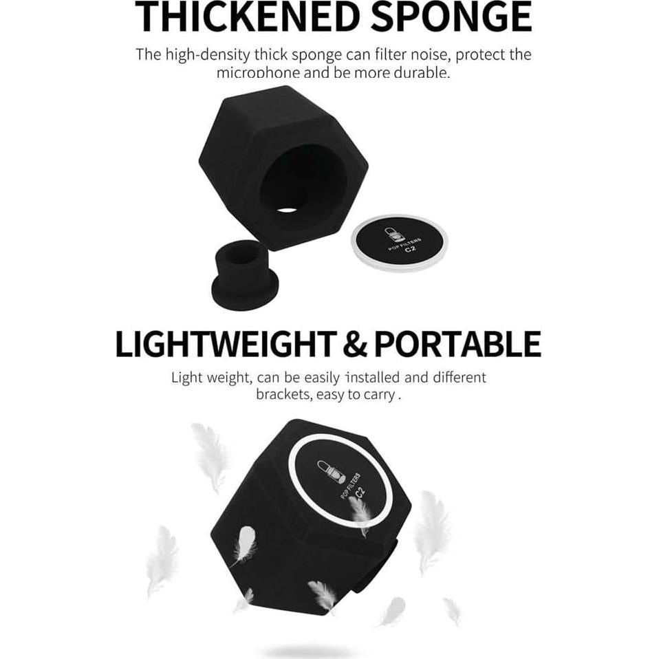 Bola de Aislamiento de Micrófono Profesional - Reducción de Ruido y Filtro Antipop
