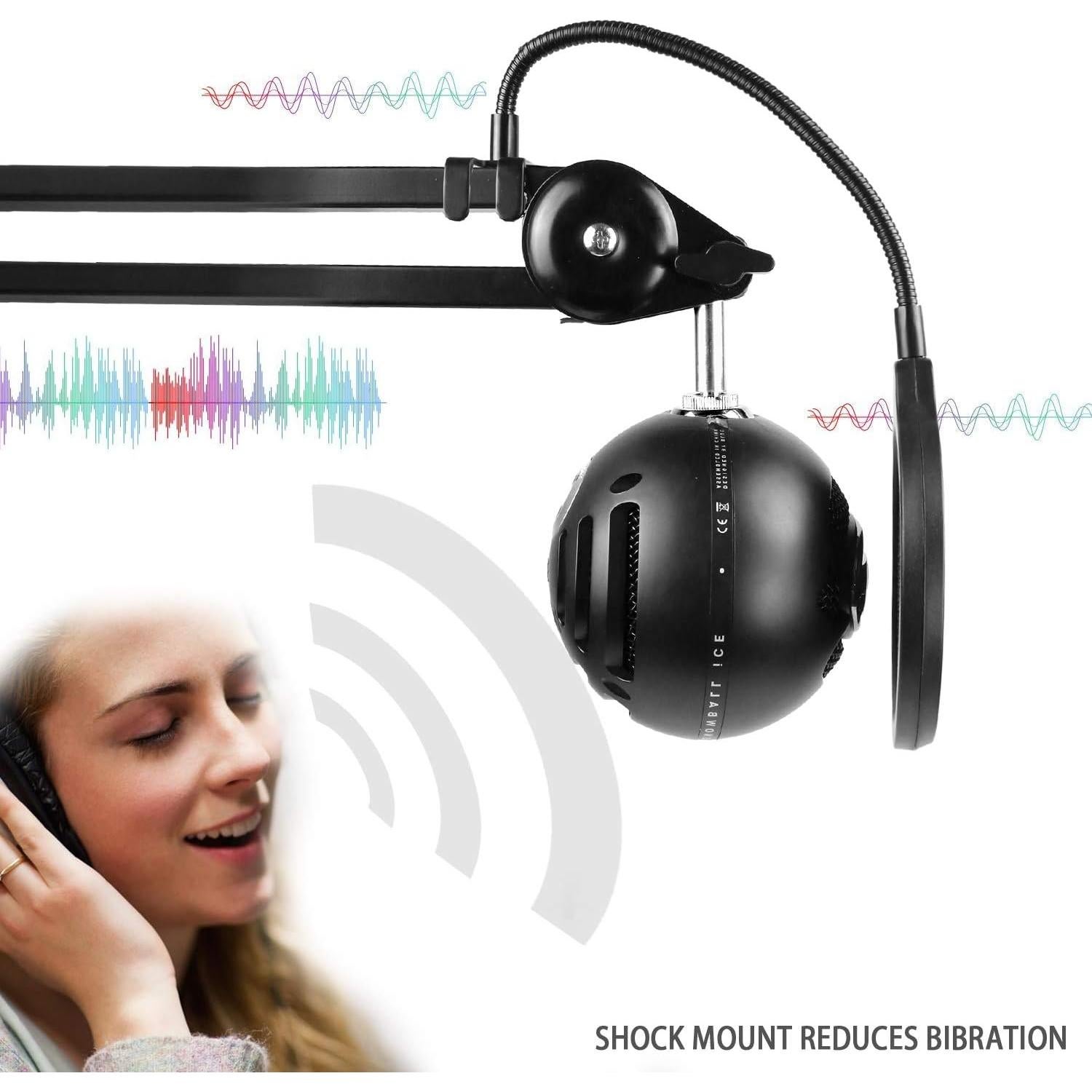 Filtro Pop Antiviento YOUSHARES para Micrófono Blue Snowball