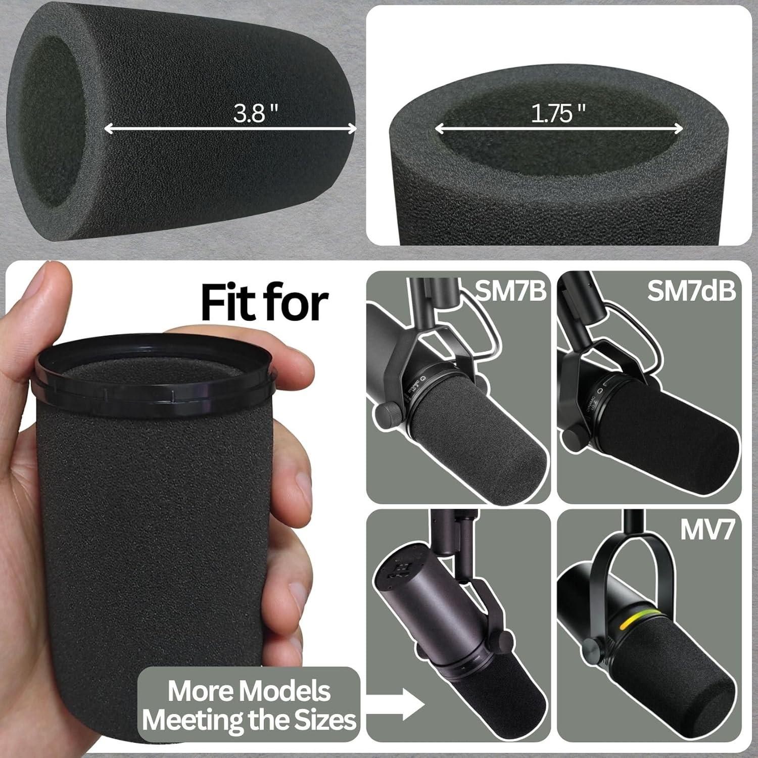 Cubierta de micrófono y anillo de retención RhymKawa SM7B