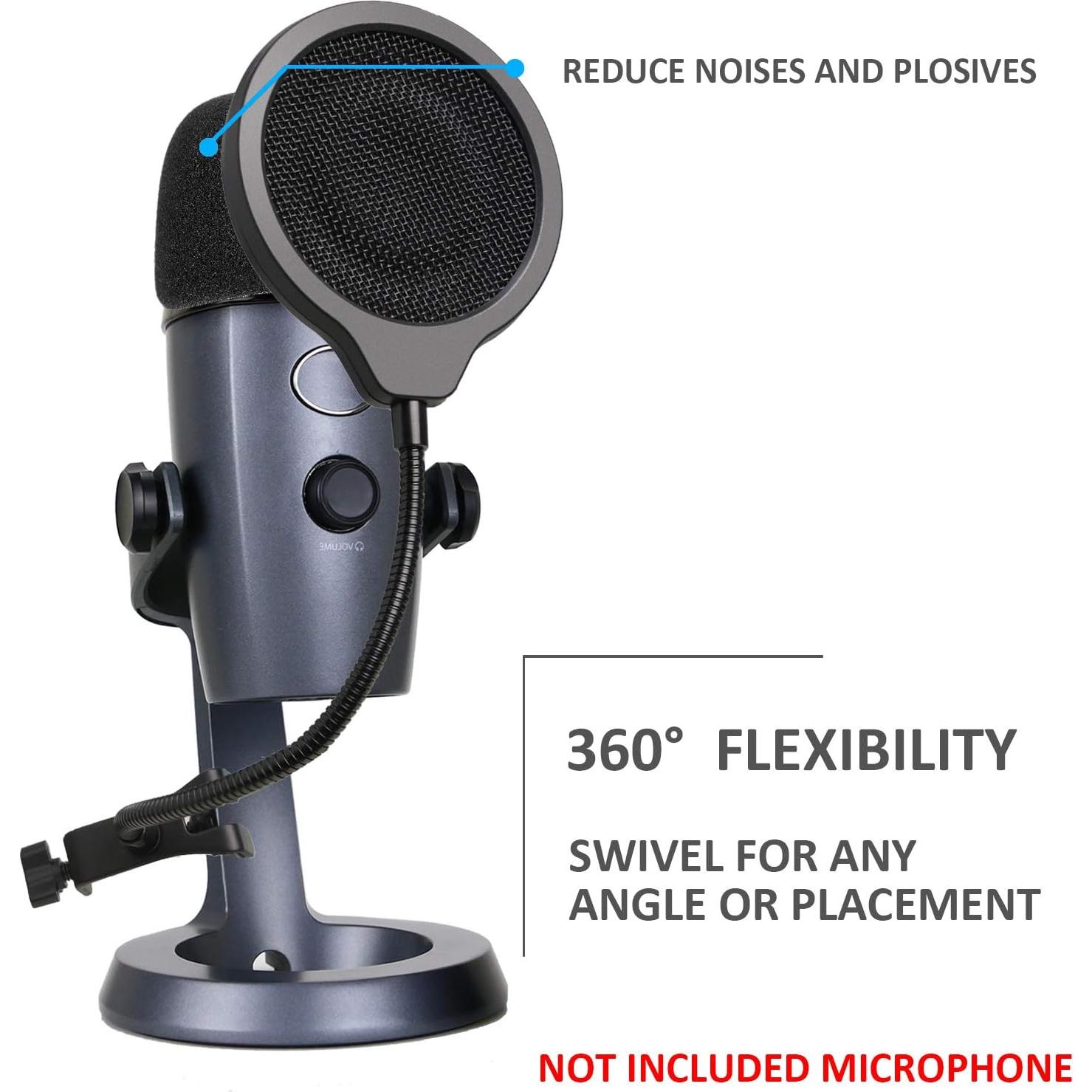 Filtro Pop para Micrófono Blue Yeti Nano YOUSHARES 100 mm