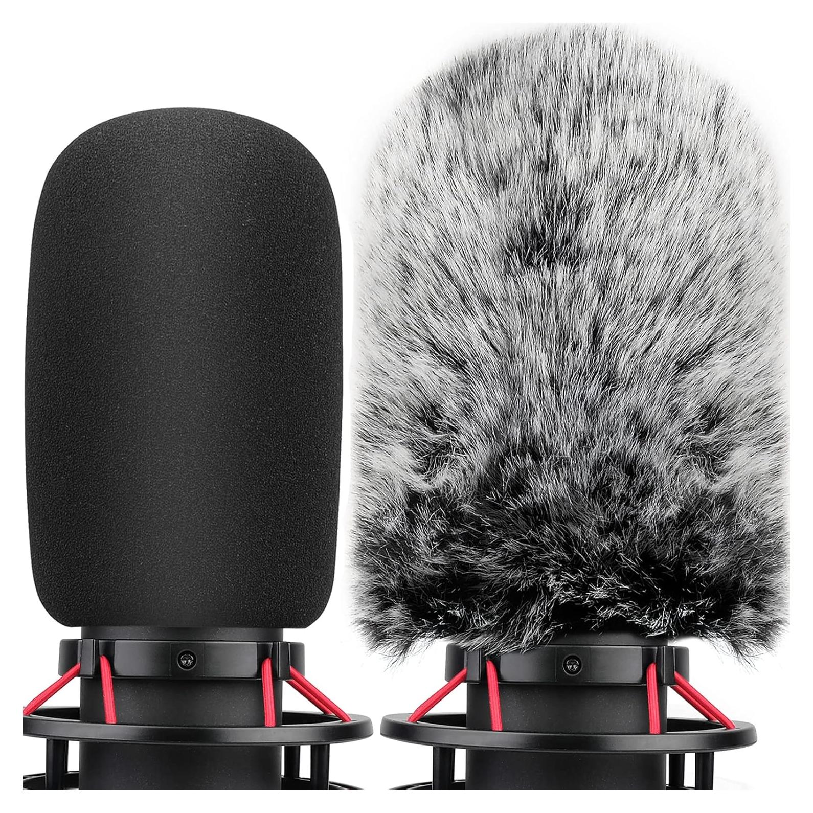 Filtro Pop HyperX QuadCast S + Cubierta de Viento Peluda