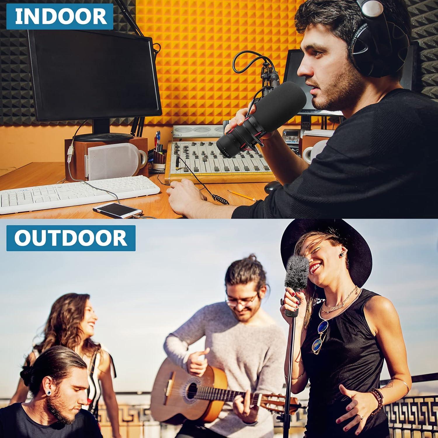 Filtro Pop HyperX QuadCast S + Cubierta de Viento Peluda