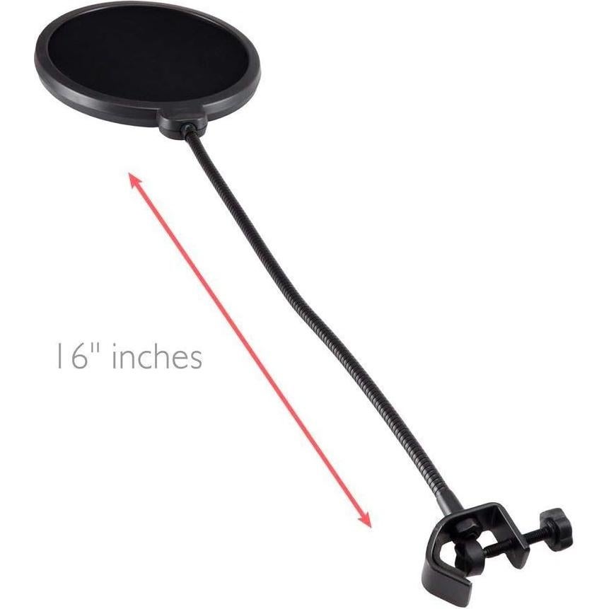 Filtro Pop Micrófono XPIX 15.9 cm Cuello Ganso Flexible