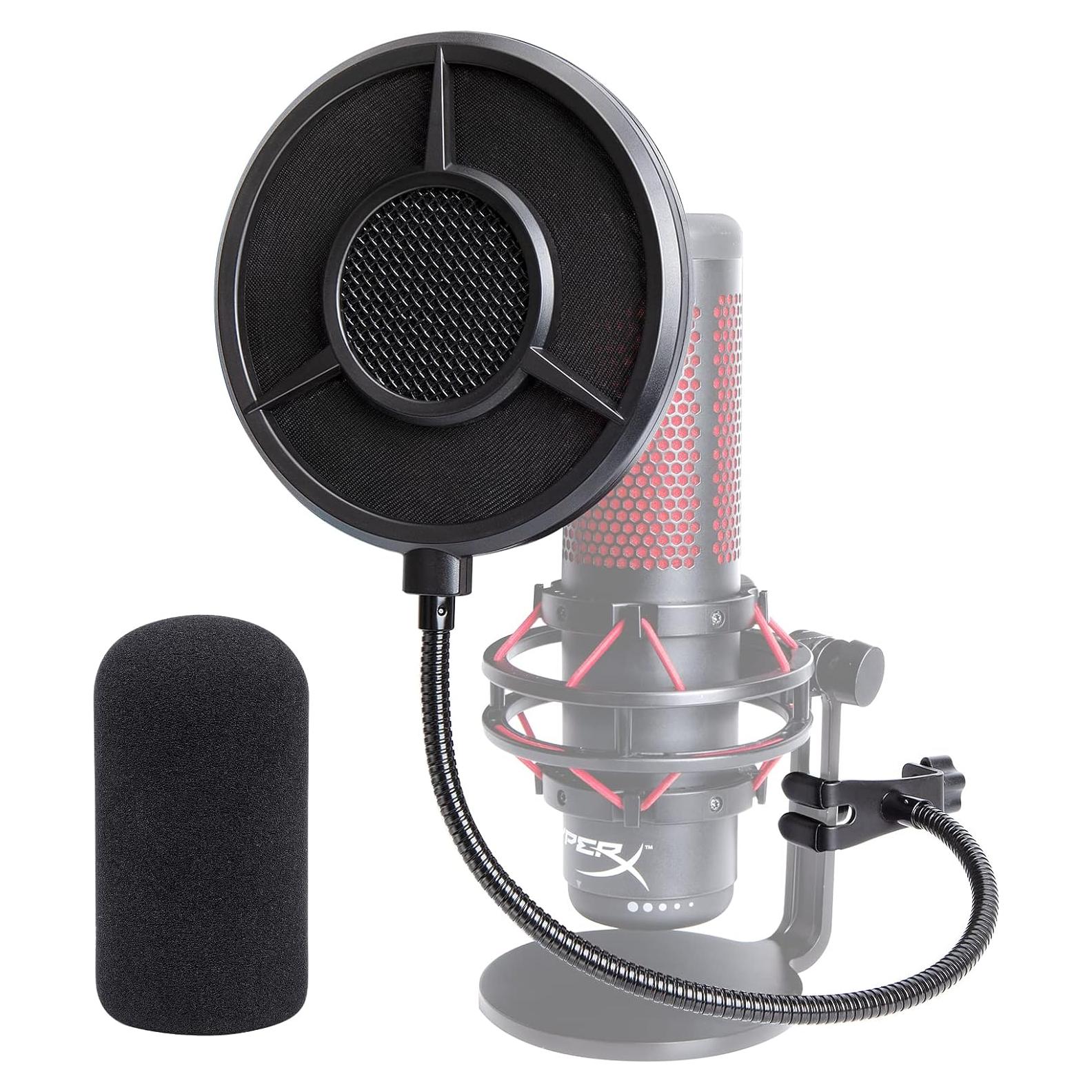 Filtro Pop de 6 Capas YOUSHARES para Micrófono QuadCast 13.97 cm