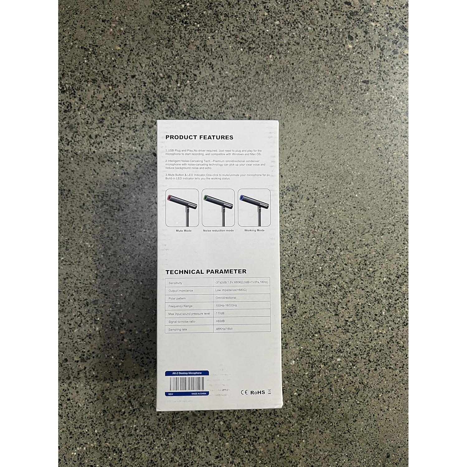 Micrófono USB Aokeo AK-2 para PC con Cancelación de Ruido