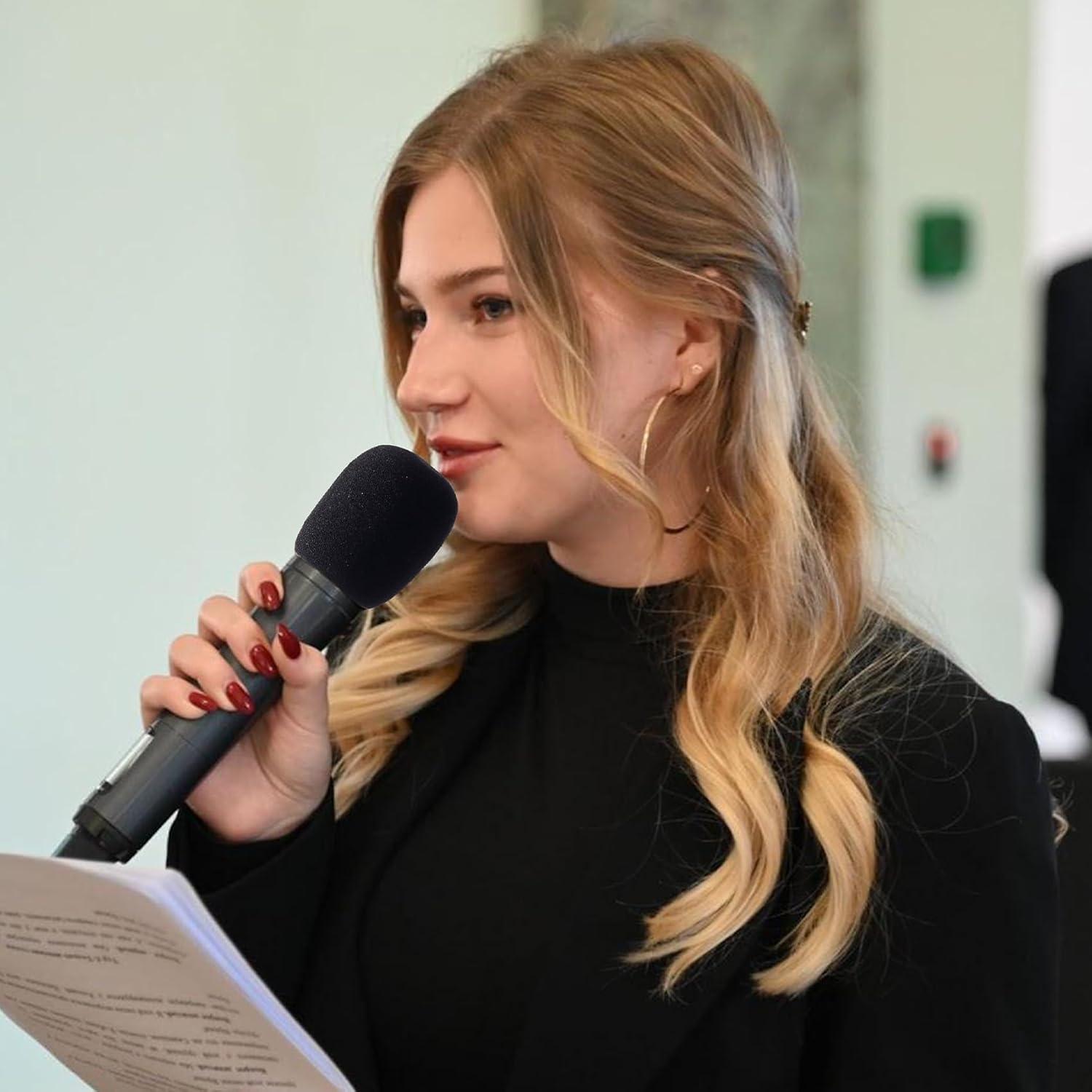 Funda de Micrófono Espuma PAGOW 6 Pcs Negra 7.4x6.5 cm