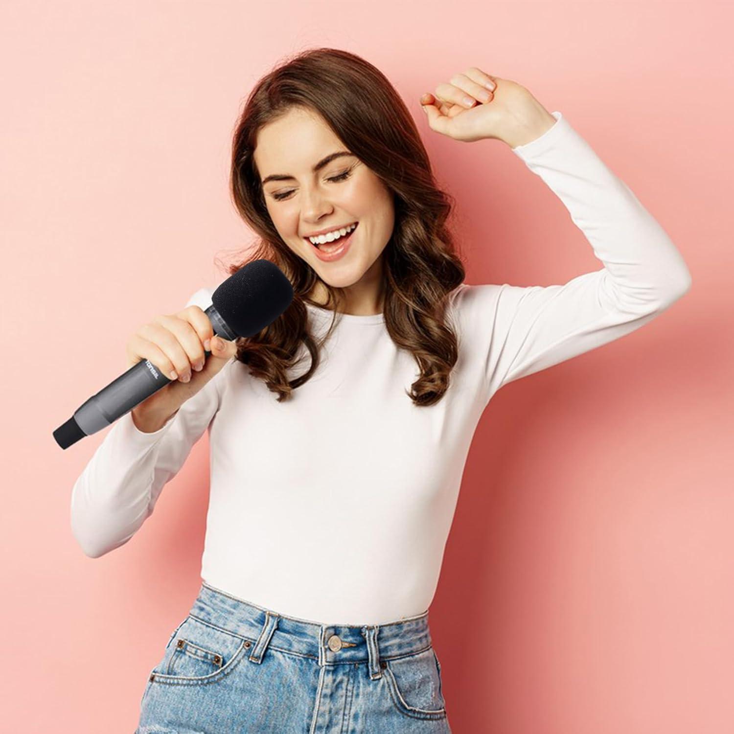 Funda de Micrófono Espuma PAGOW 6 Pcs Negra 7.4x6.5 cm