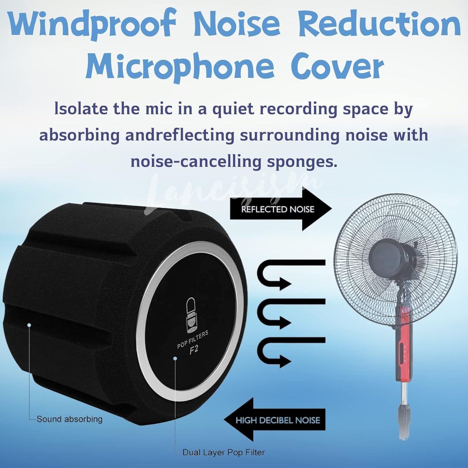 Filtro Pop de Micrófono Rojo - Aislante Acústico Profesional