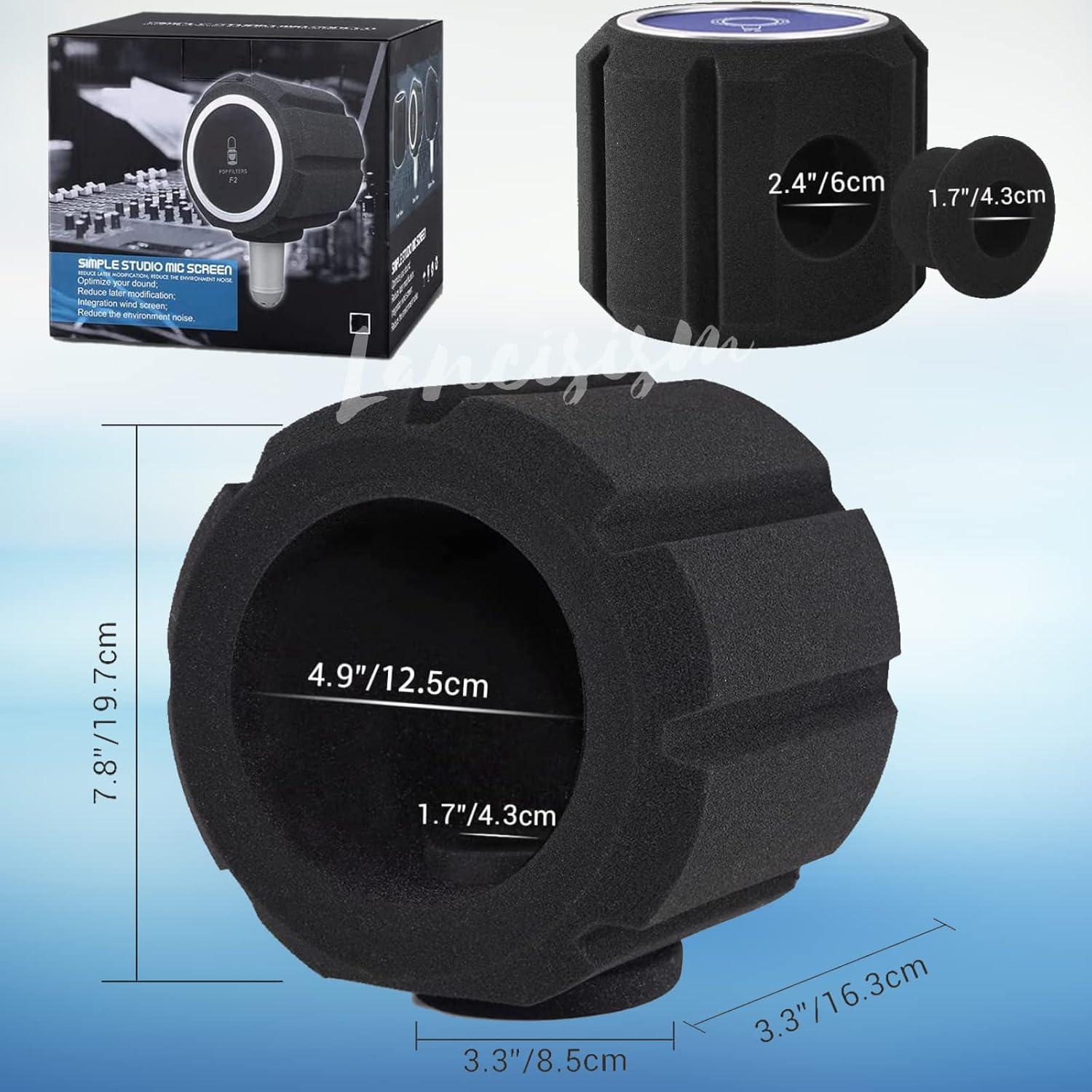 Filtro Pop de Micrófono Rojo - Aislante Acústico Profesional