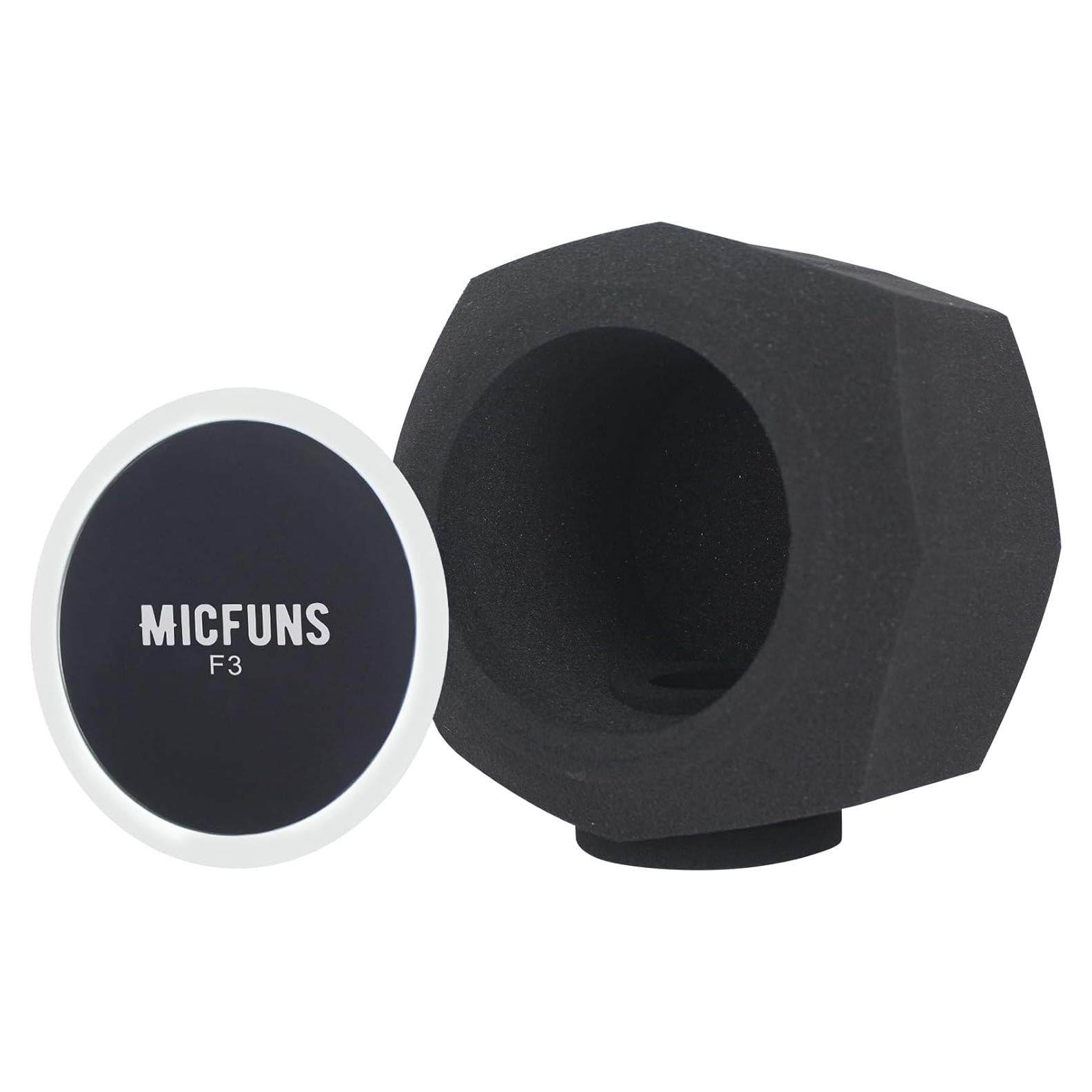 Filtro Pop para Micrófono Negro Esponja 22x21x18cm