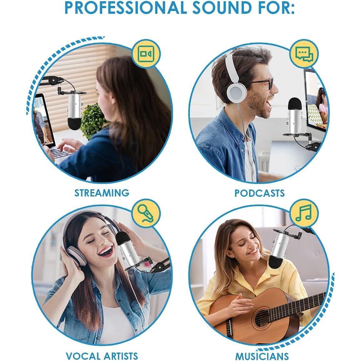 Paquete de 2 Filtros Pop para Micrófono Blue Yeti - Espuma Gruesa