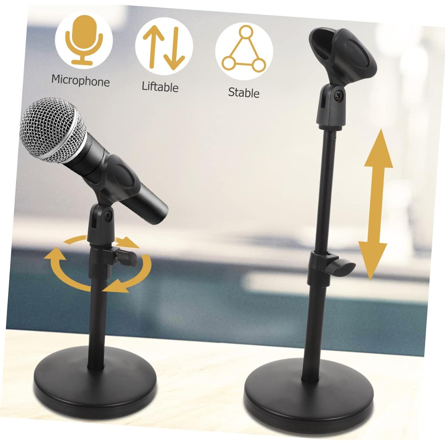 Soporte de Micrófono de Escritorio Ajustable Yardwe 33cm Negro