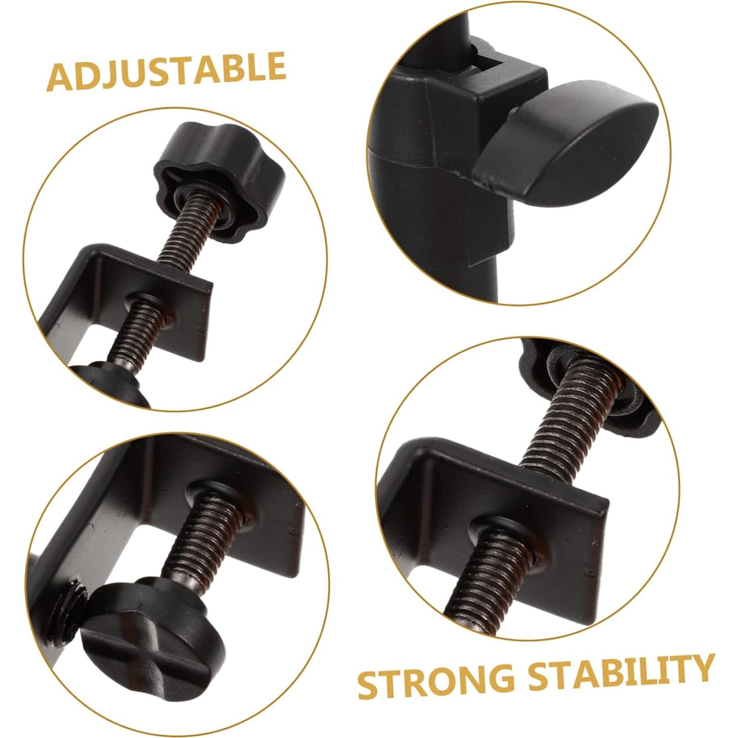 Soporte de Micrófono de Escritorio Ajustable Yardwe 33cm Negro