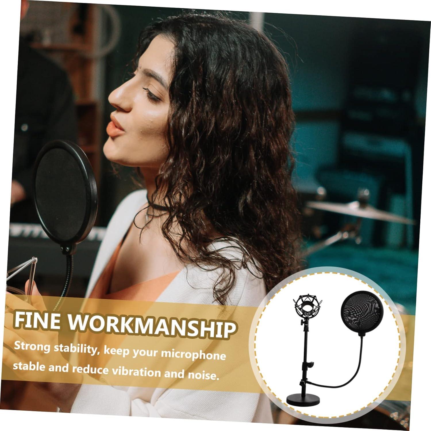 Soporte de Micrófono de Escritorio Ajustable Yardwe 33cm Negro