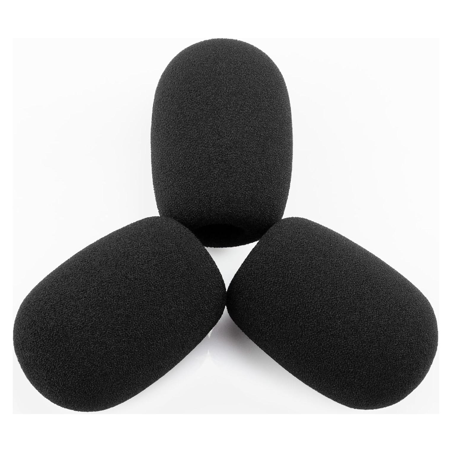 BPHS1 Windscreen for Audio-Technica BPHS1 BPHS1-XF4 BPHS2 Microphone Pop filter Replacment Mic Foam Cover 3-Pack Wind Screen Case