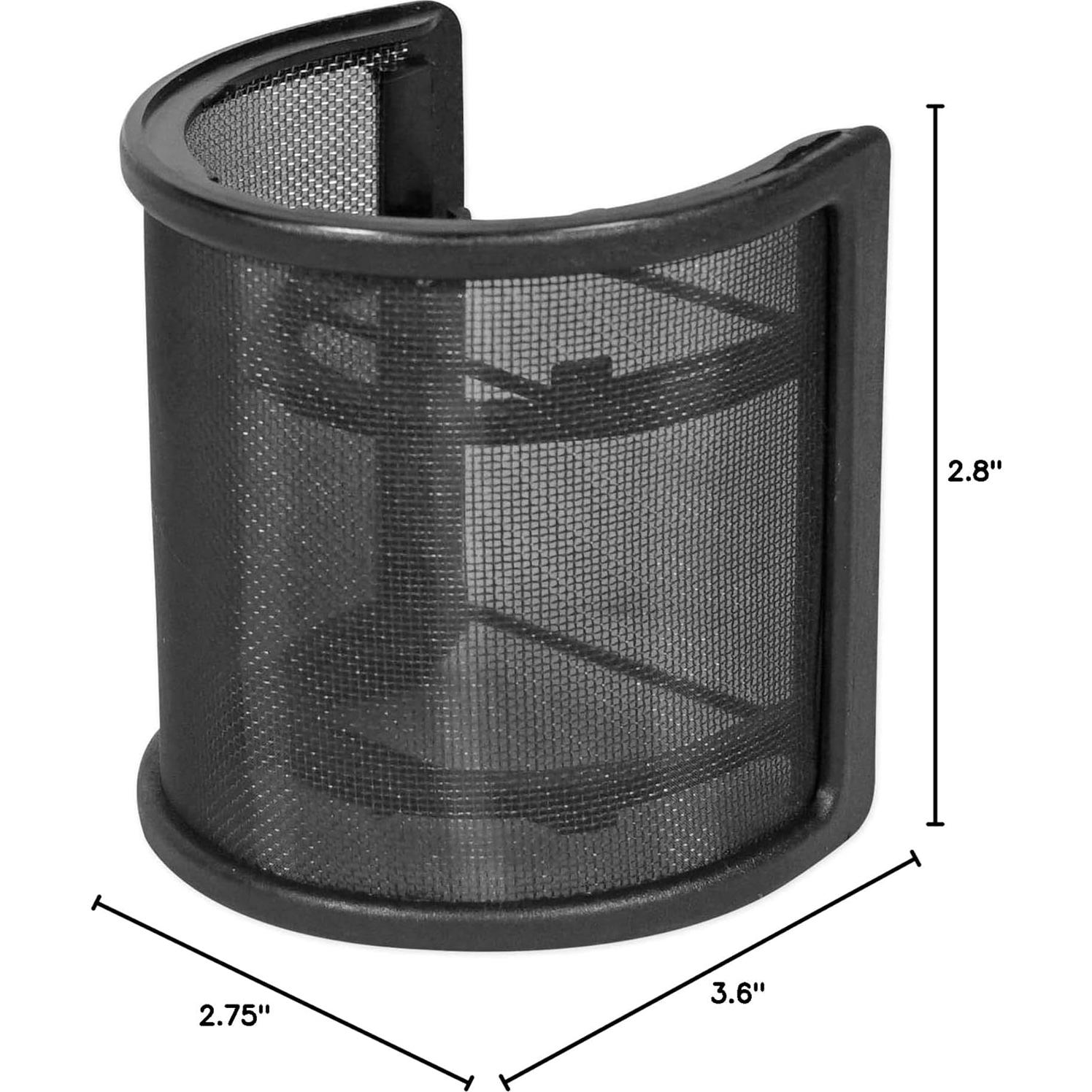 Filtro Pop Rockville RockPop Curve Negro, Malla Curvada, 1 Unidad