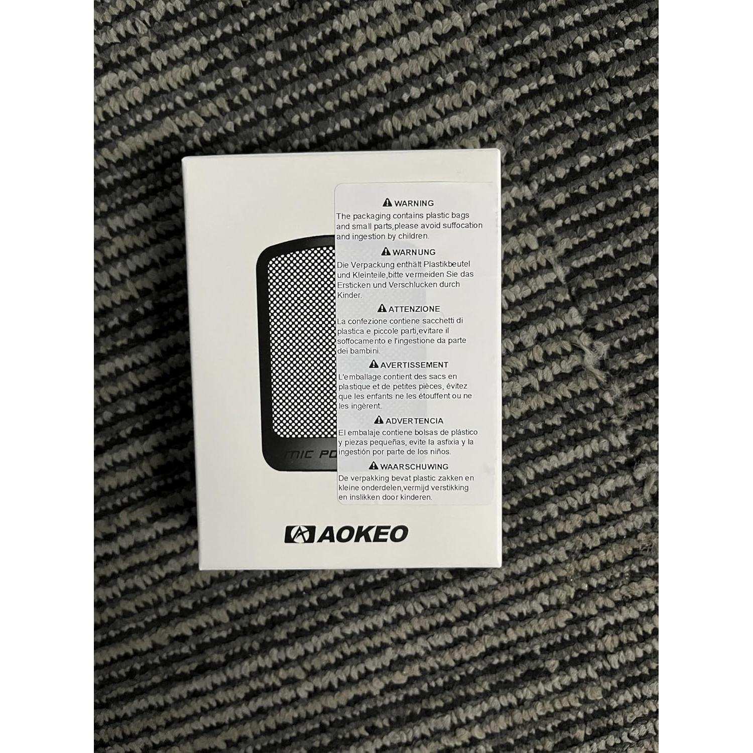 Filtro Pop AOKEO B-8 para Micrófono - Compatible con Elgato, Rode, Blue Yeti