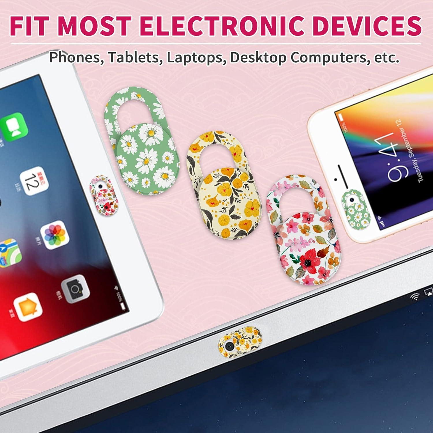 Cubierta de Webcam Yilador Ultra Fina 3 Flores - Privacidad