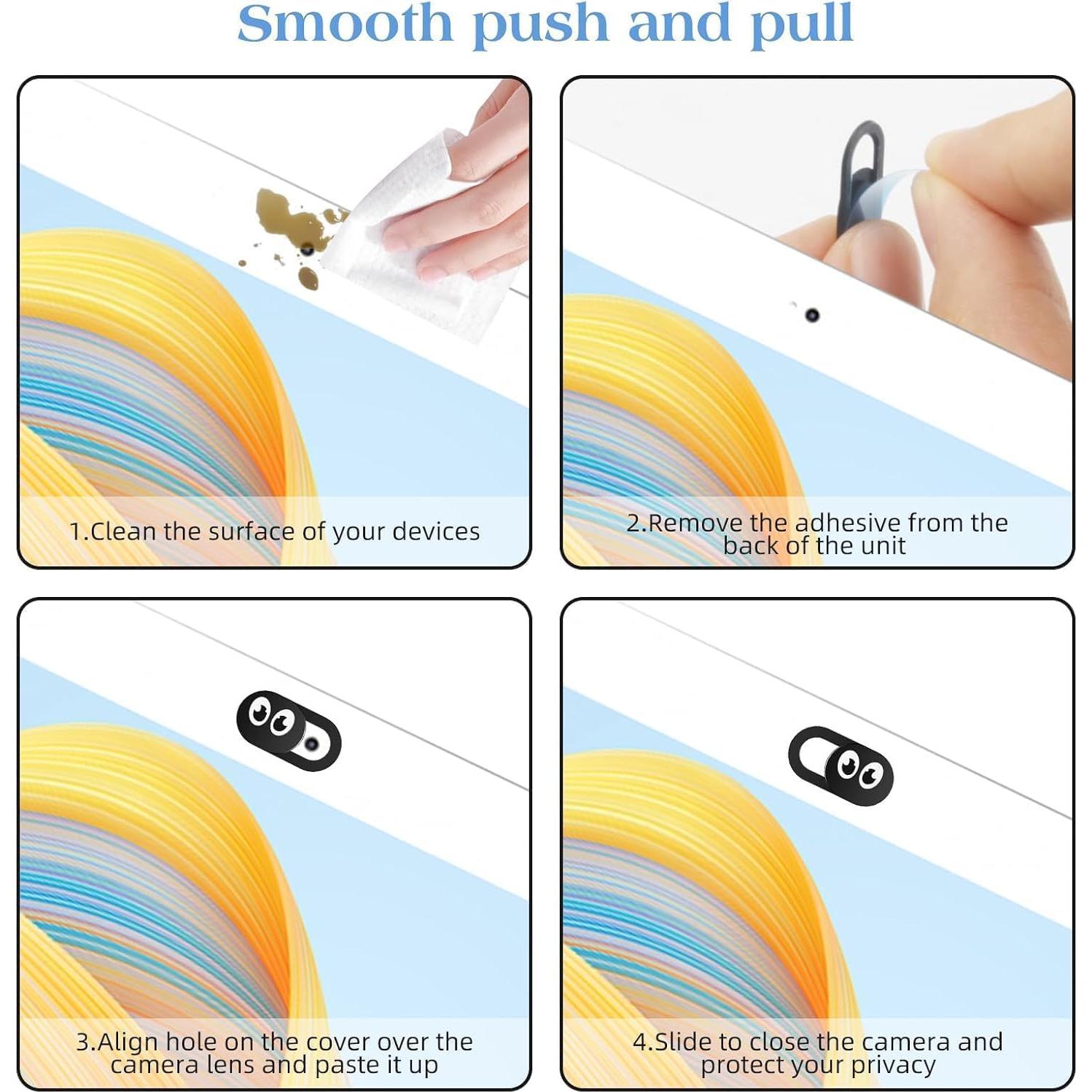 Cubierta de Cámara Panda Linda Asofelk 6PCS Ultra Fina