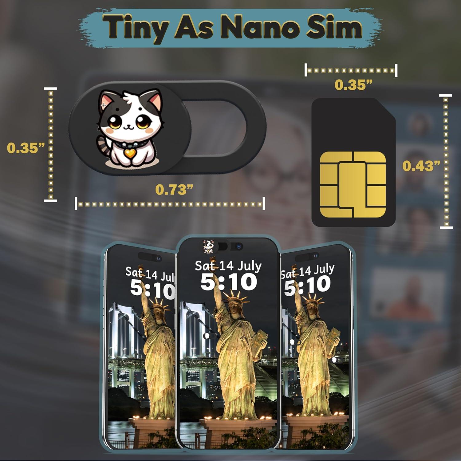 Cubierta Webcam Ultra Delgada Tsyfro - Paquete de 3