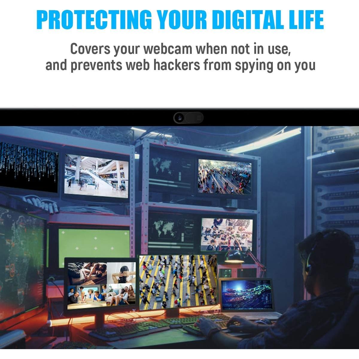 Cubierta de Webcam Deslizante HKDGYHON 3 Colores Protección Privacidad