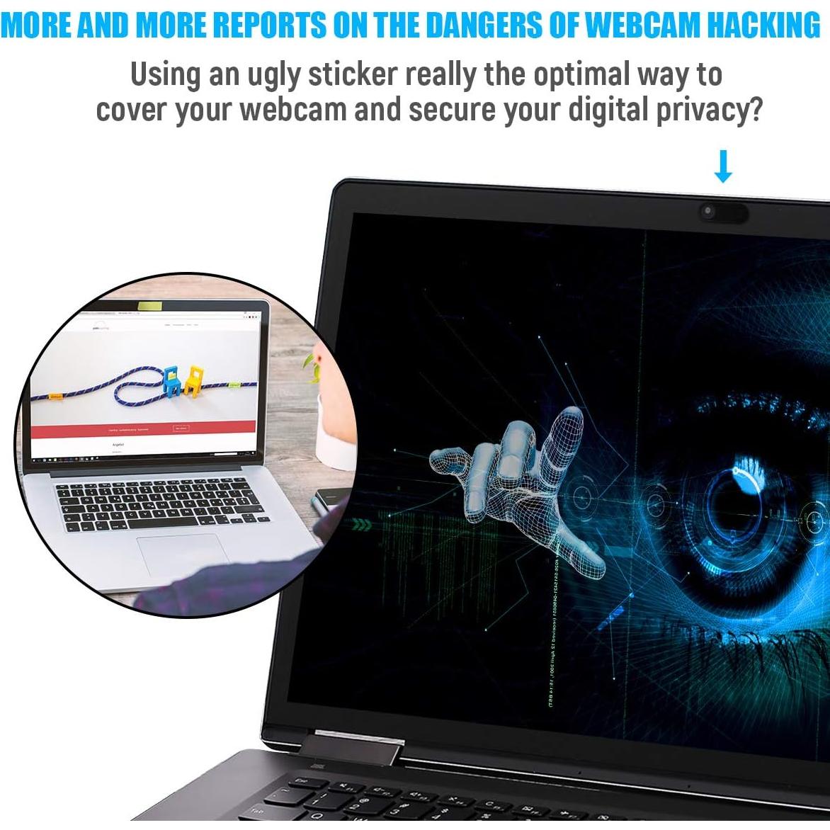 Cubierta de Webcam Deslizante HKDGYHON 3 Colores Protección Privacidad