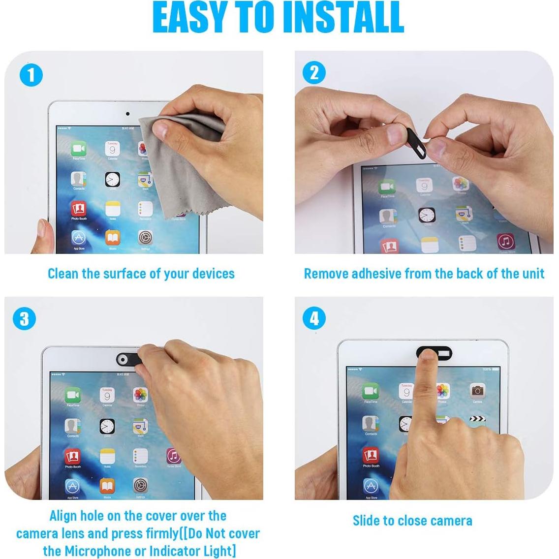 Cubierta de Webcam Deslizante HKDGYHON 3 Colores Protección Privacidad