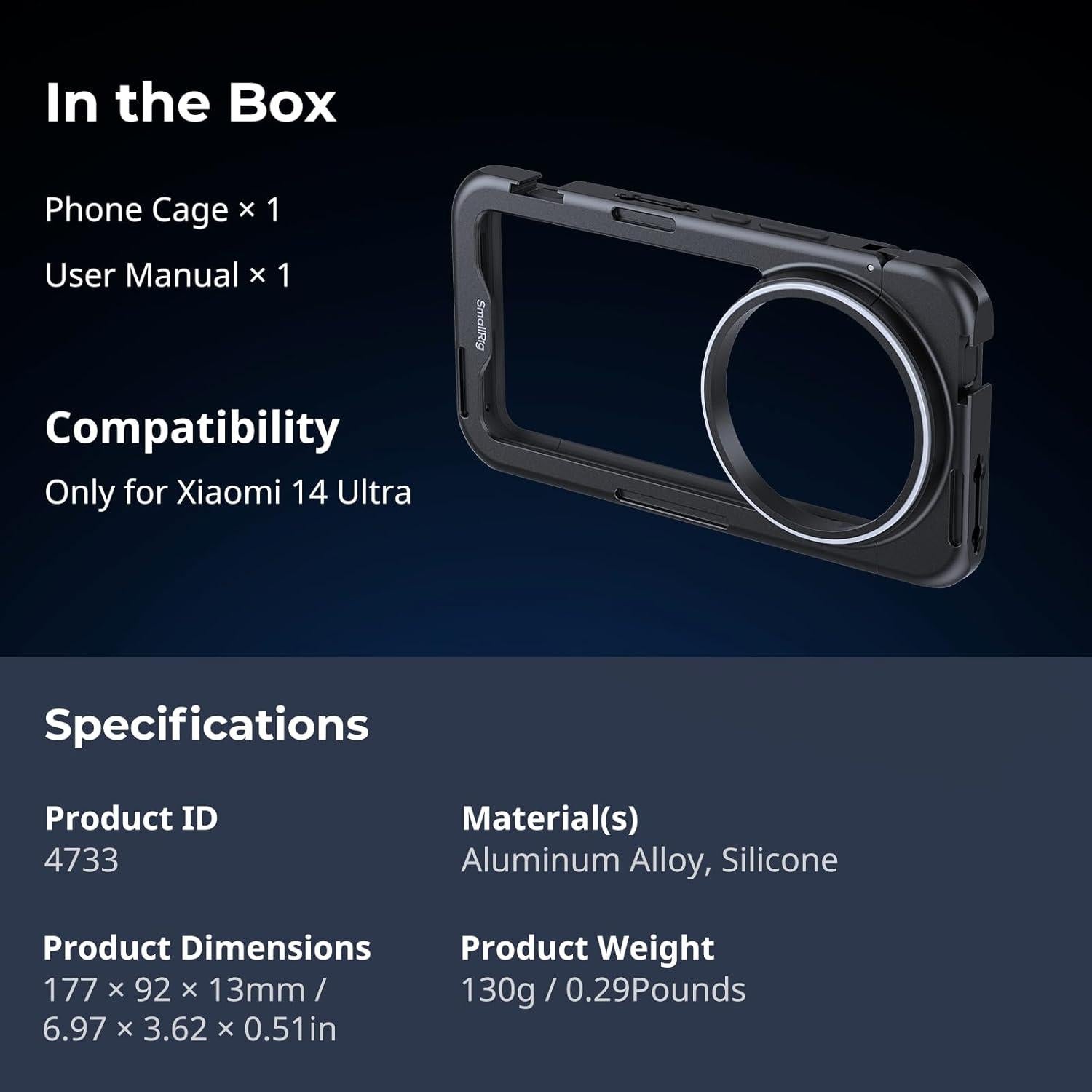 Cage para teléfono SmallRig 4733 para Xiaomi 14 Ultra